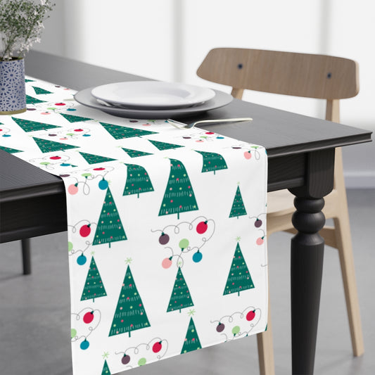 Christmas Table Runner, Christmas Lights Decor