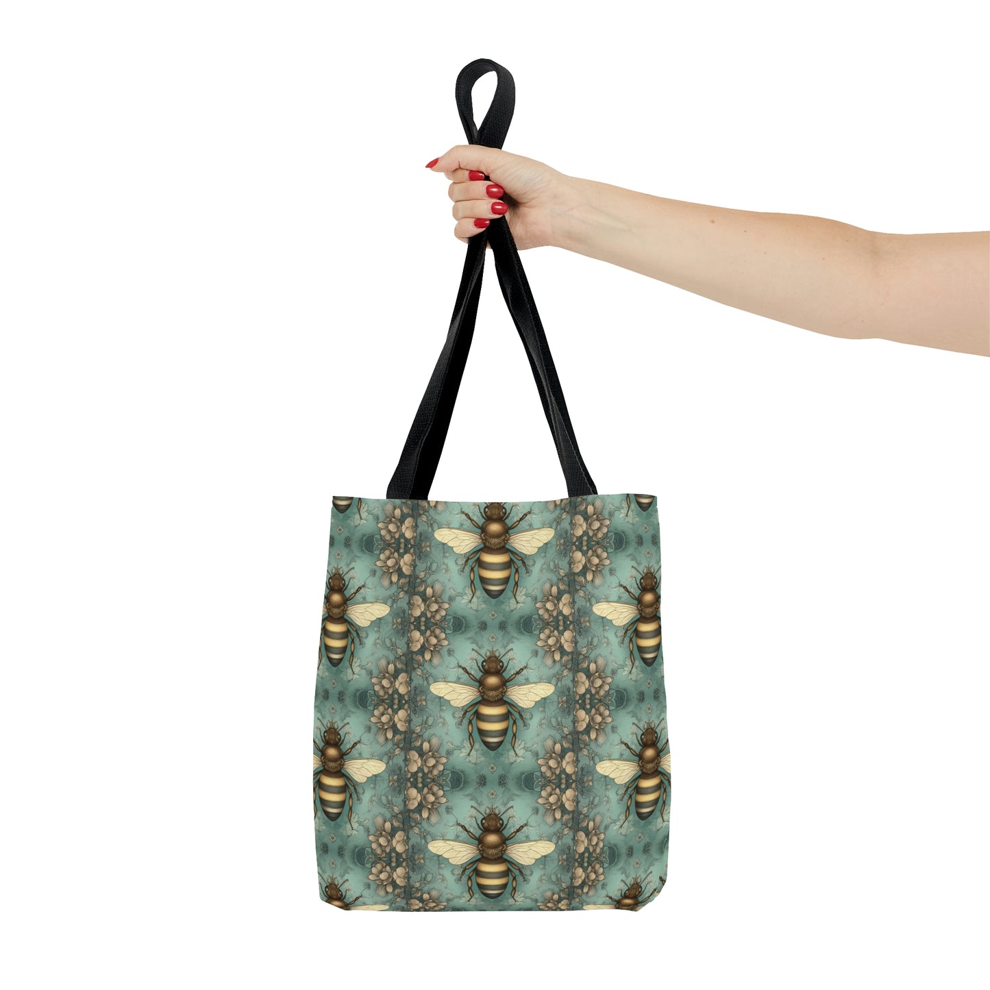 Teal Honey Bee Tote Bag