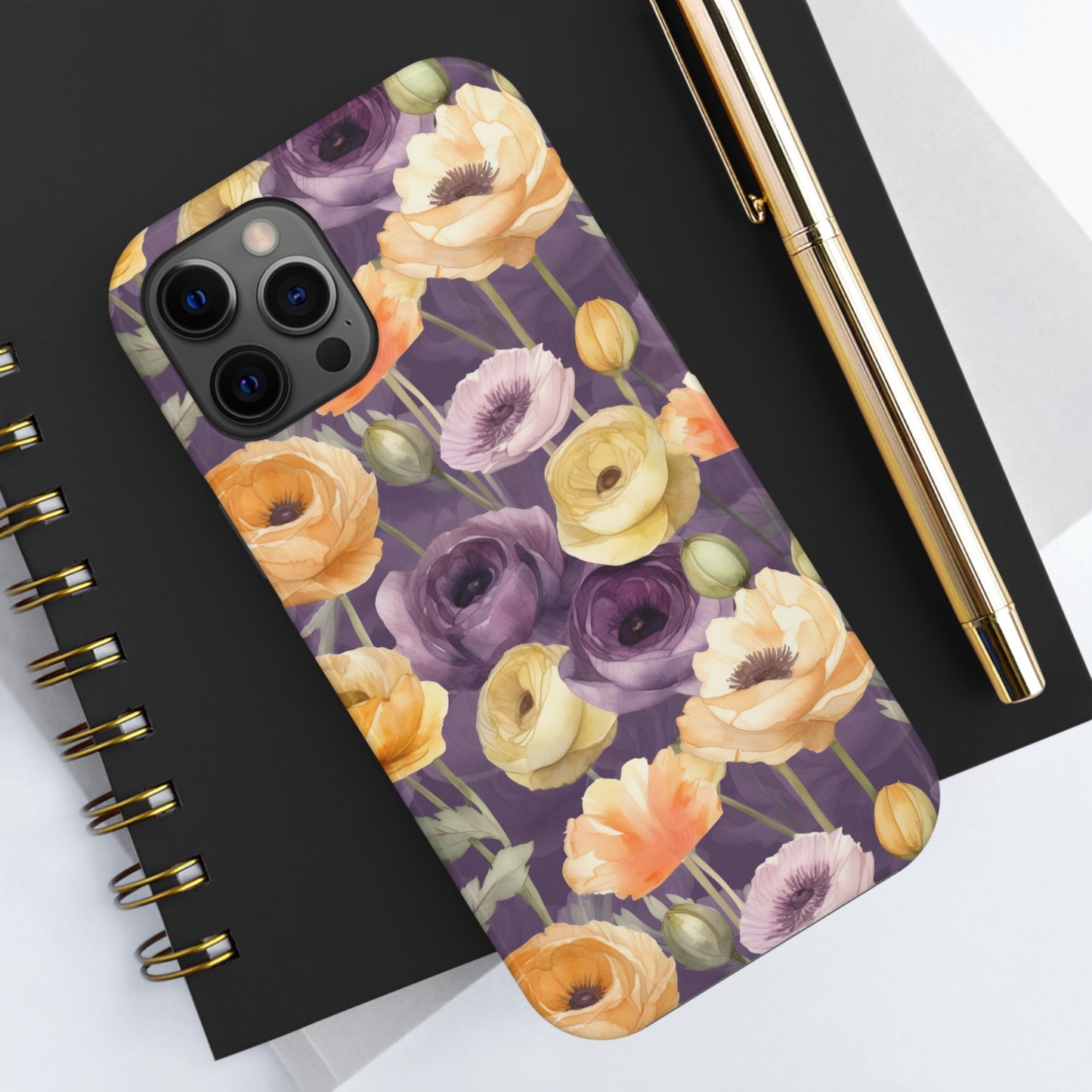 Purple Floral Iphone Case / Girl's Flower Iphone Case