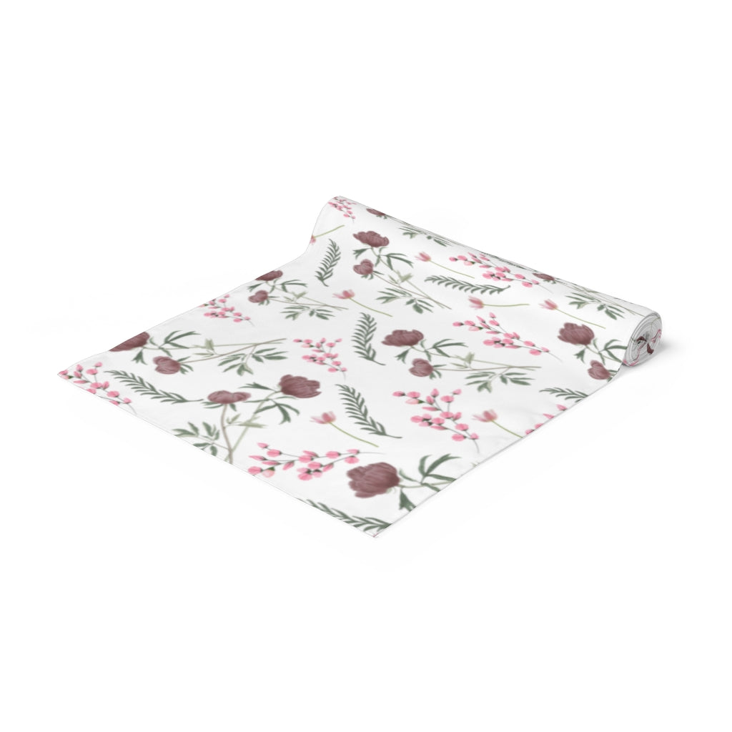 Summer Rose Table Runner / Floral Table Decor