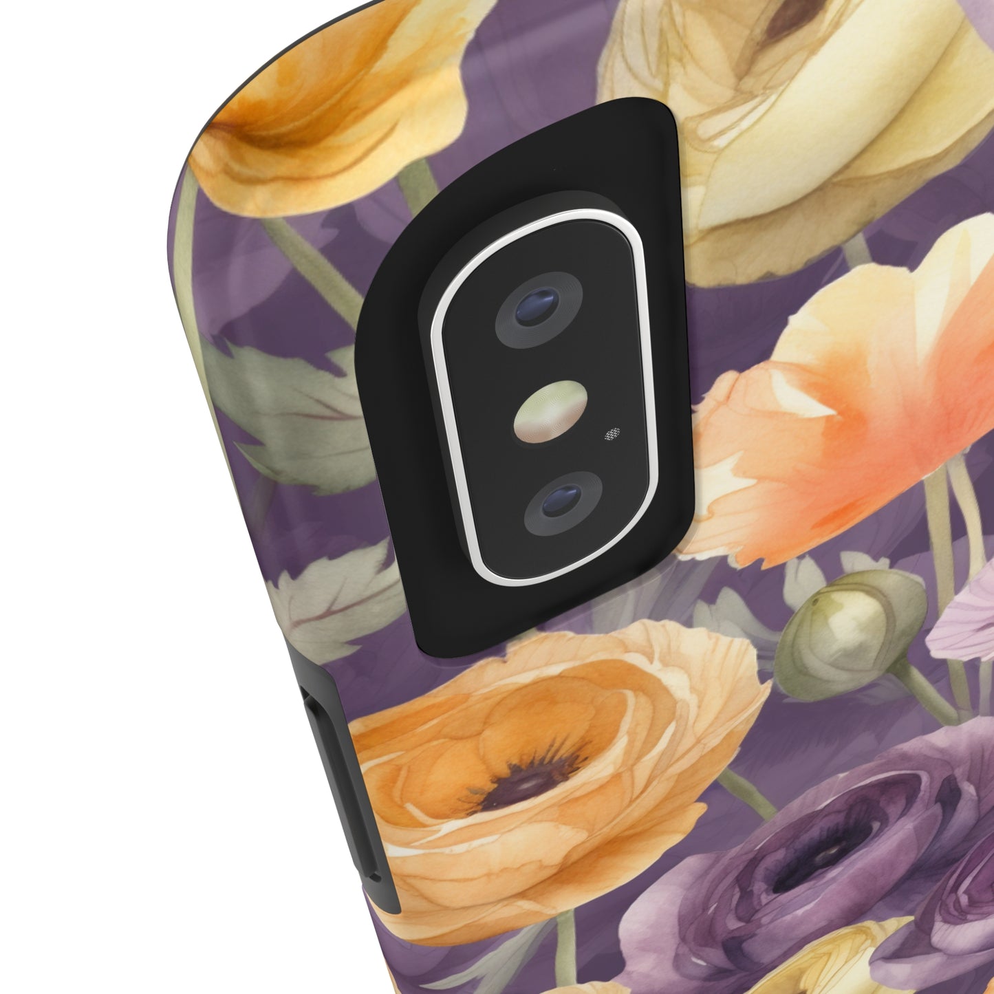Purple Floral Iphone Case / Girl's Flower Iphone Case