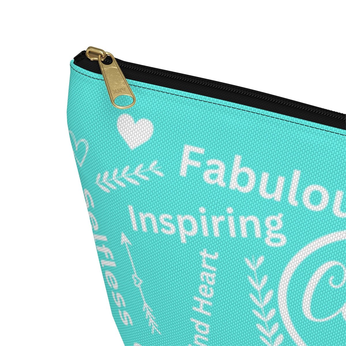 Personalized Makeup Bag / Blue Self Love Cosmetic Bag