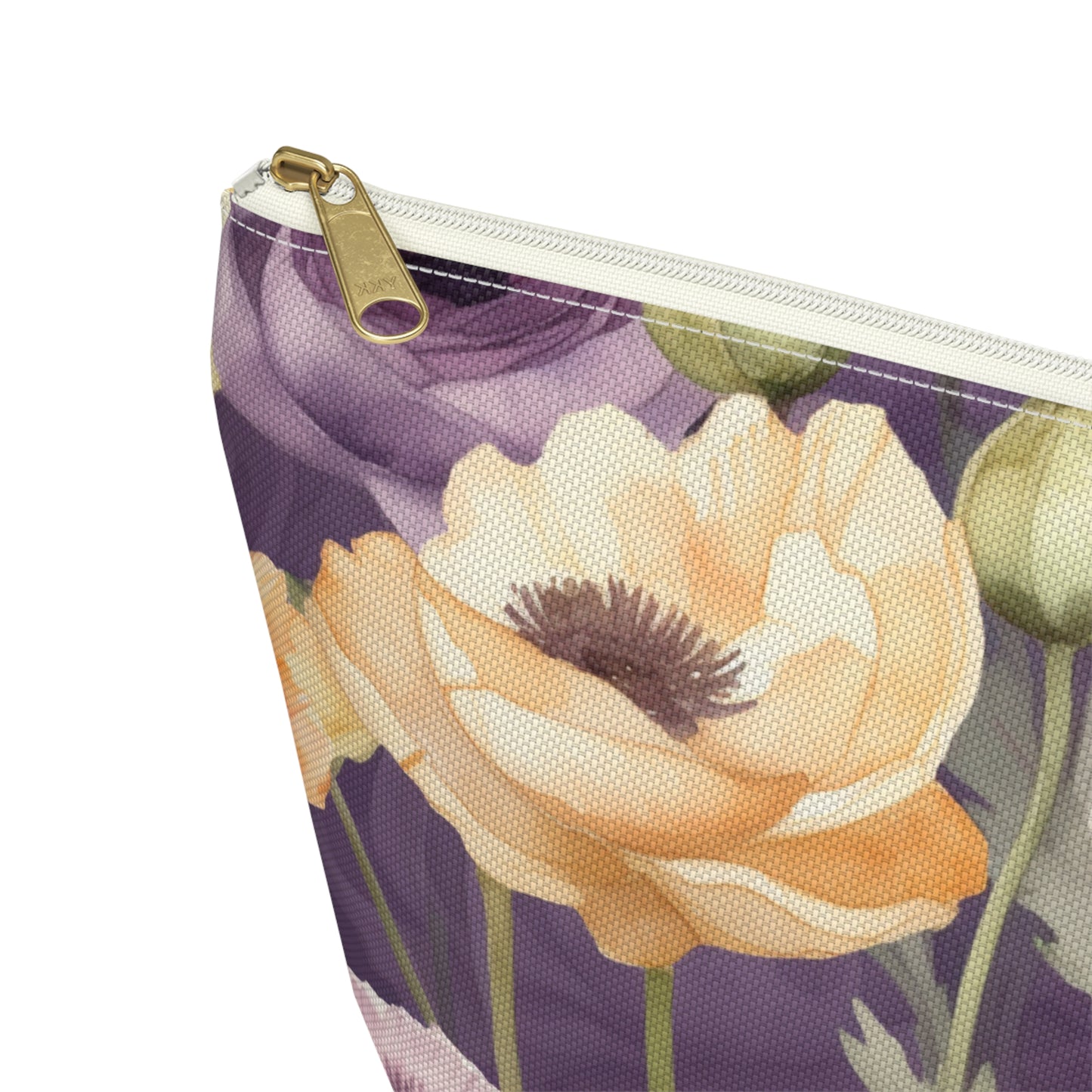 Floral Makeup Bag / Purple Cosmetic Bag