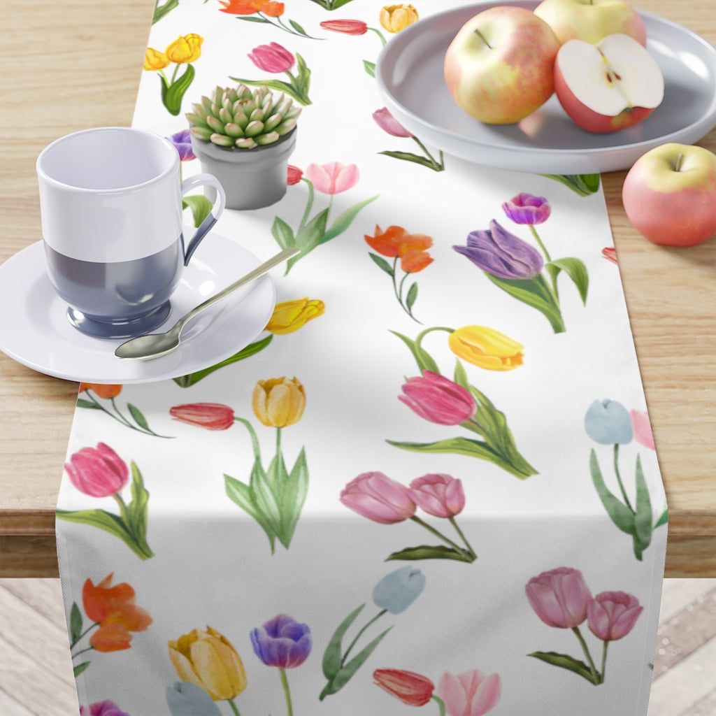 Tulip Table runner / Flower Print Runner