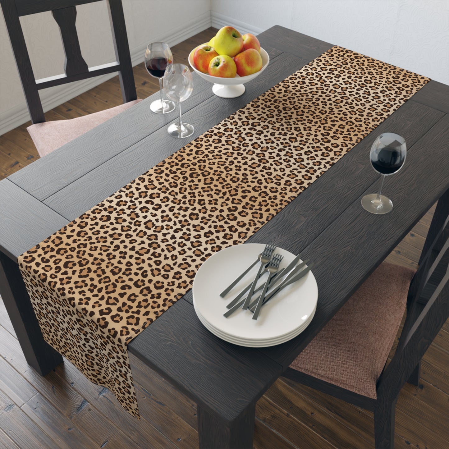 Leopard Print Table Runner / Leopard Print Decor