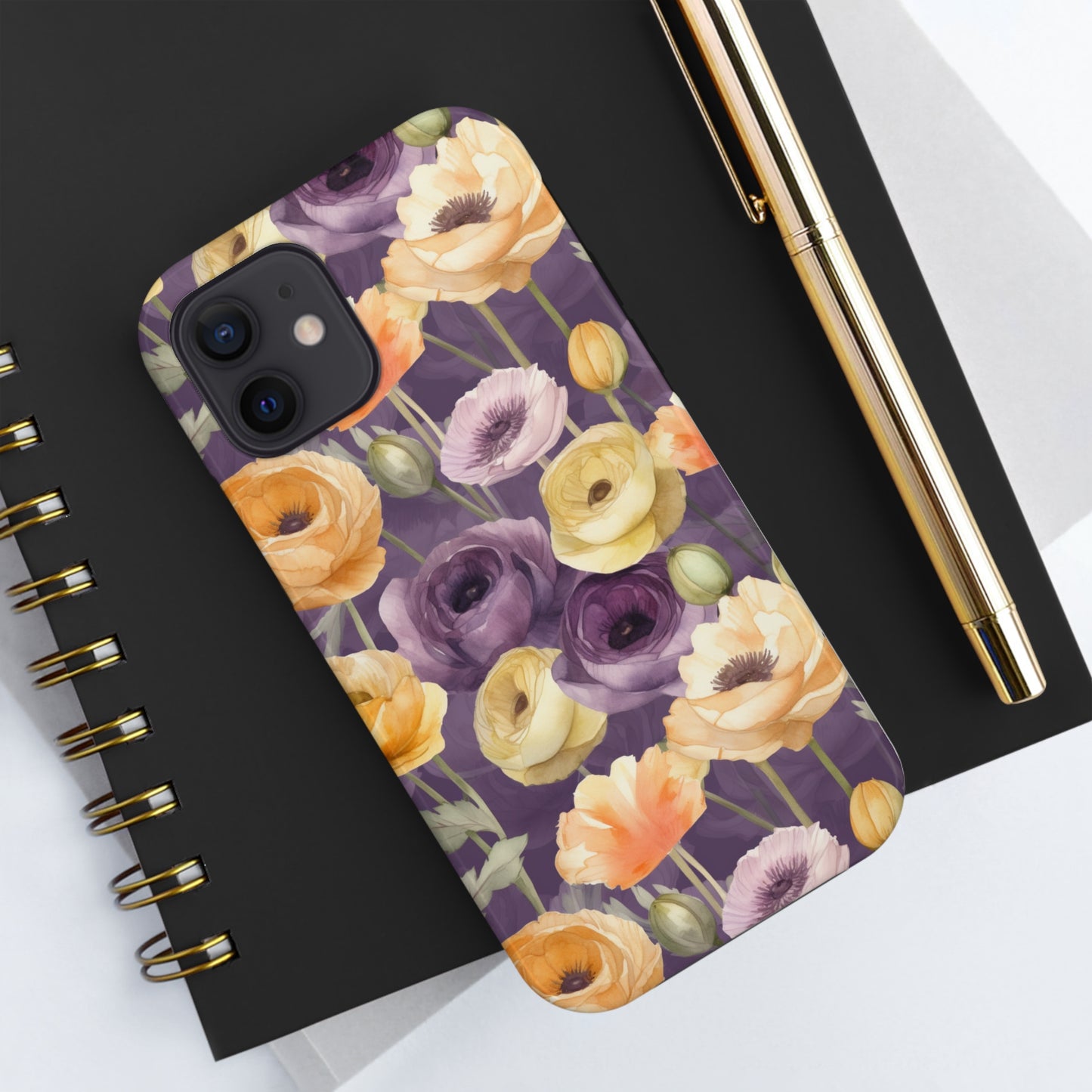 Purple Floral Iphone Case / Girl's Flower Iphone Case