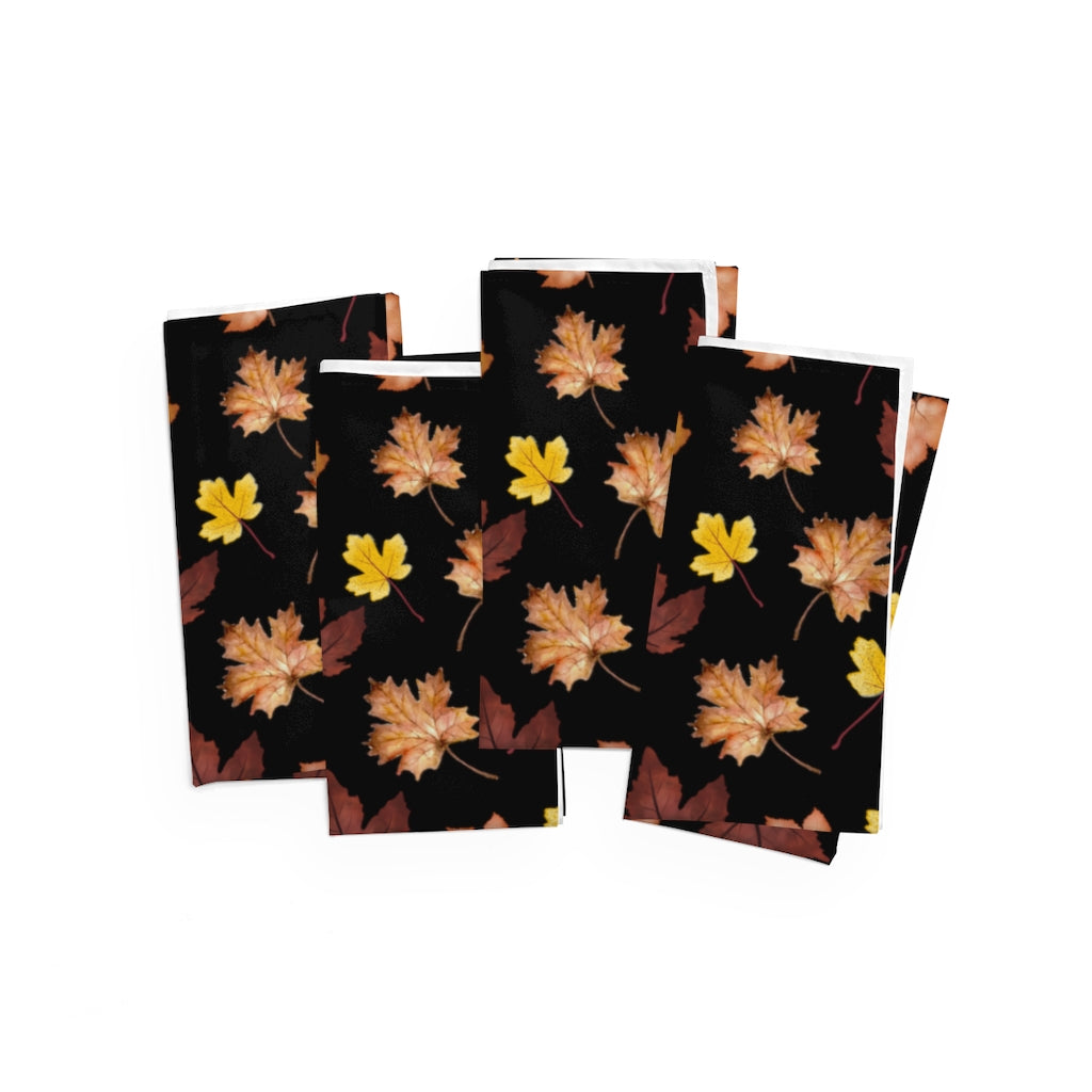 set of 4 fall or thanksgiving dinner napkins