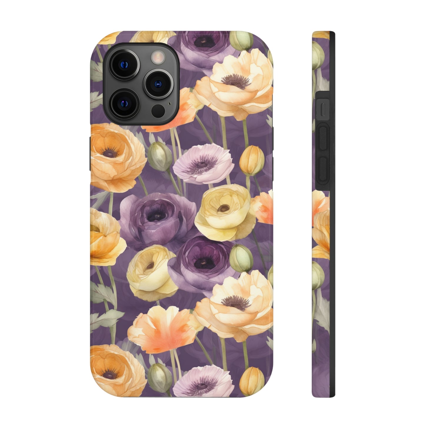 Purple Floral Iphone Case / Girl's Flower Iphone Case