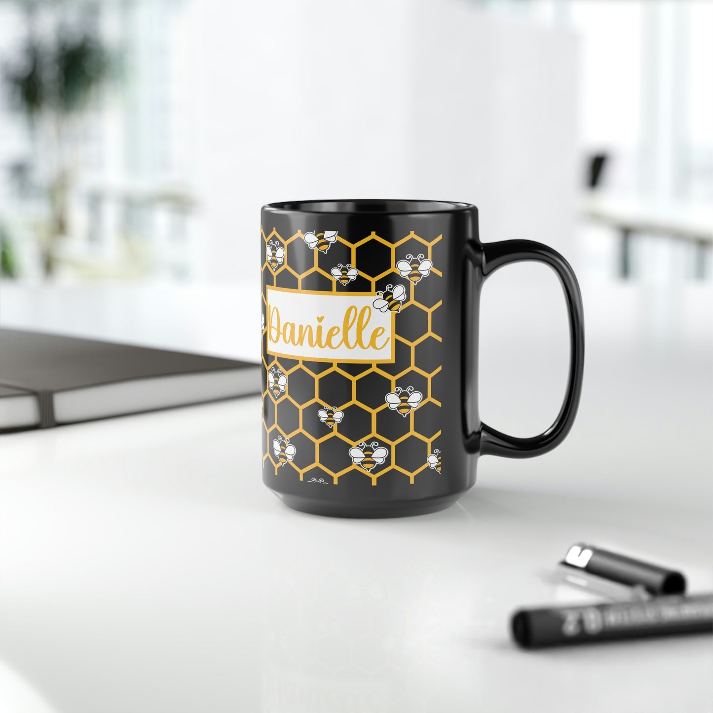 Honey Bee Coffee Mug / Personalized Mug 15 oz