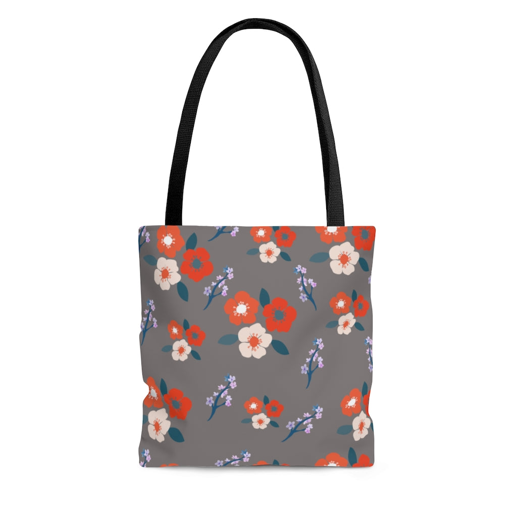 summer floral tote bag