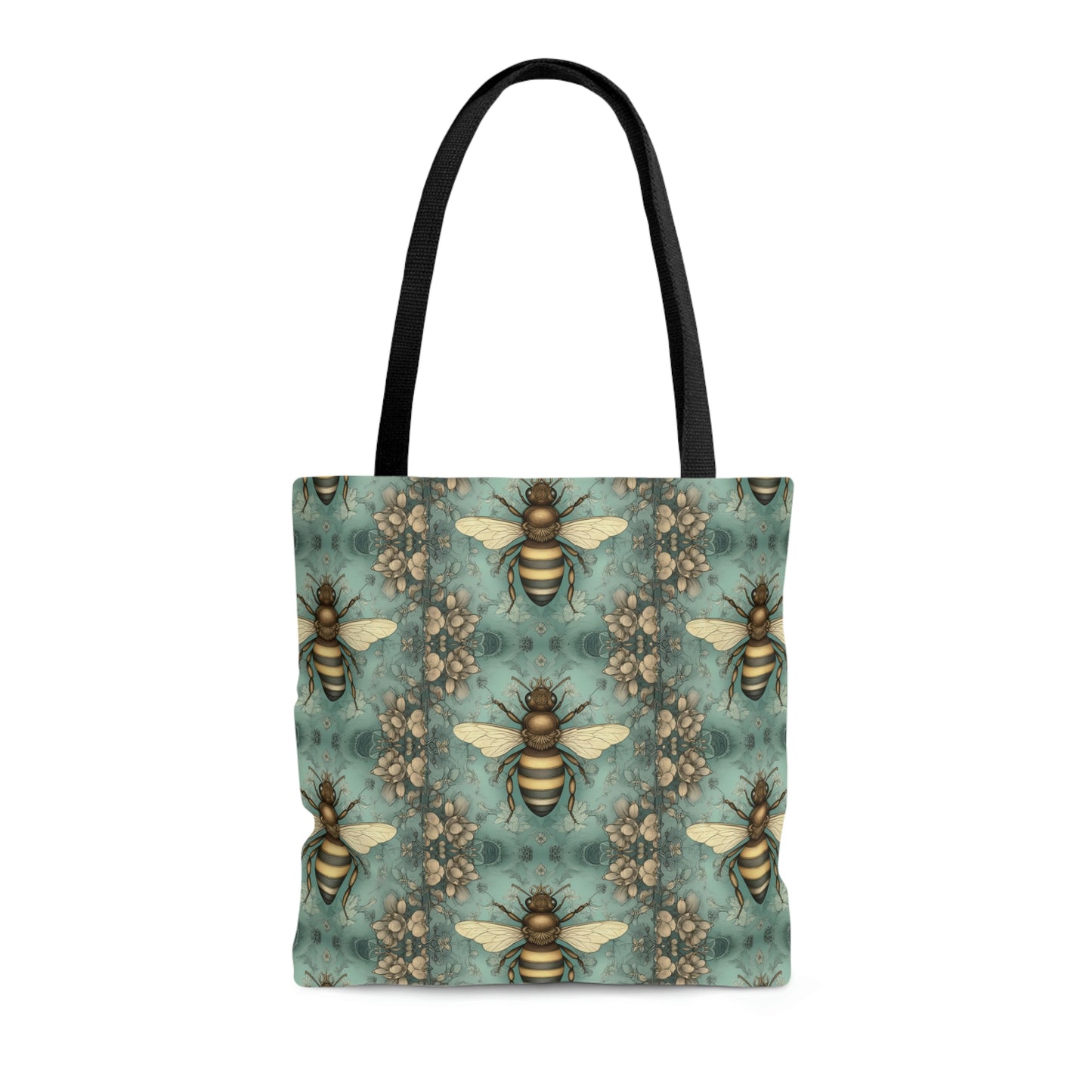 Teal Honey Bee Tote Bag