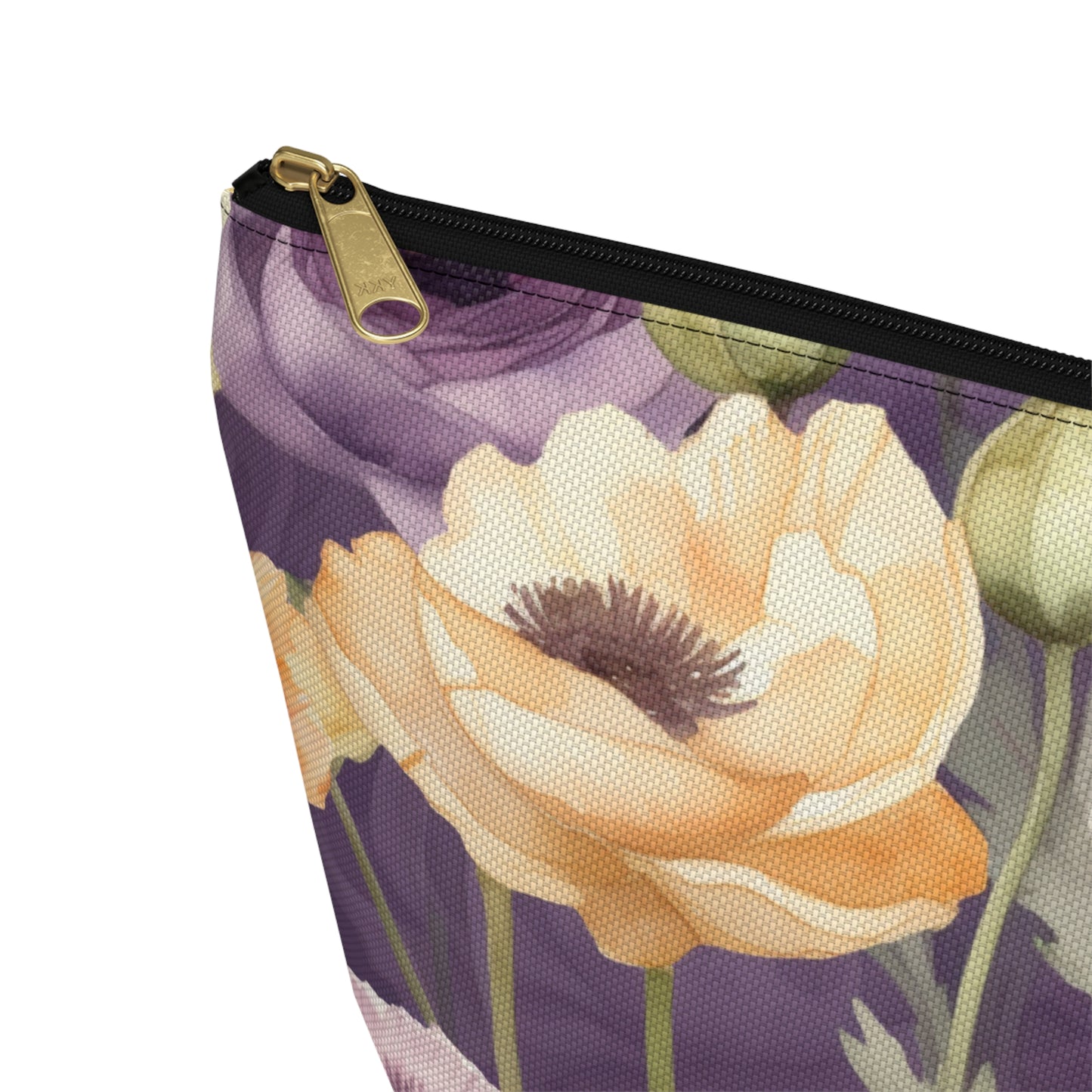 Floral Makeup Bag / Purple Cosmetic Bag