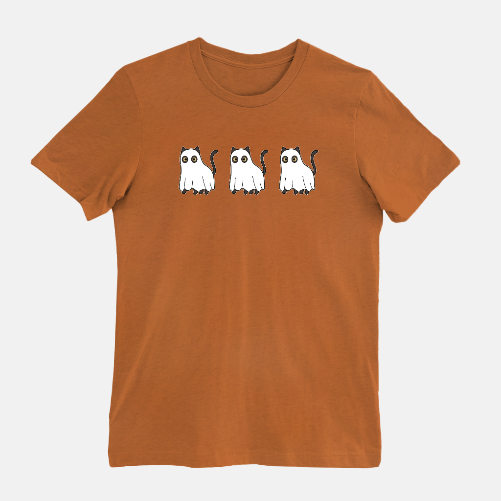Cat T Shirt / Halloween Ghost Tee