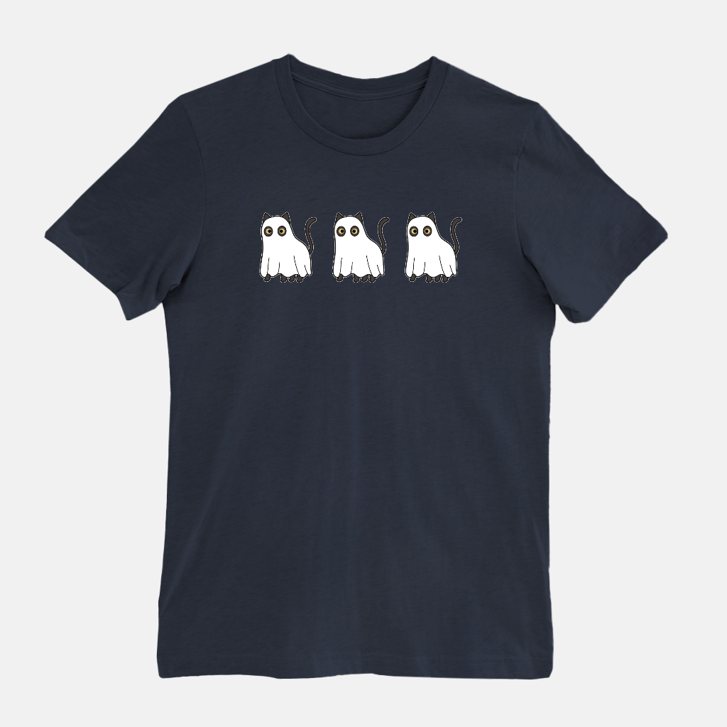 Cat T Shirt / Halloween Ghost Tee