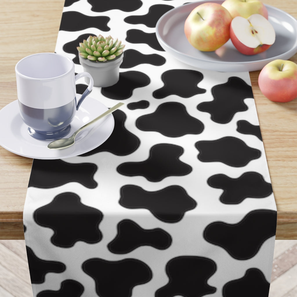 Cow Print Table Runner / Farmhouse Table Decor