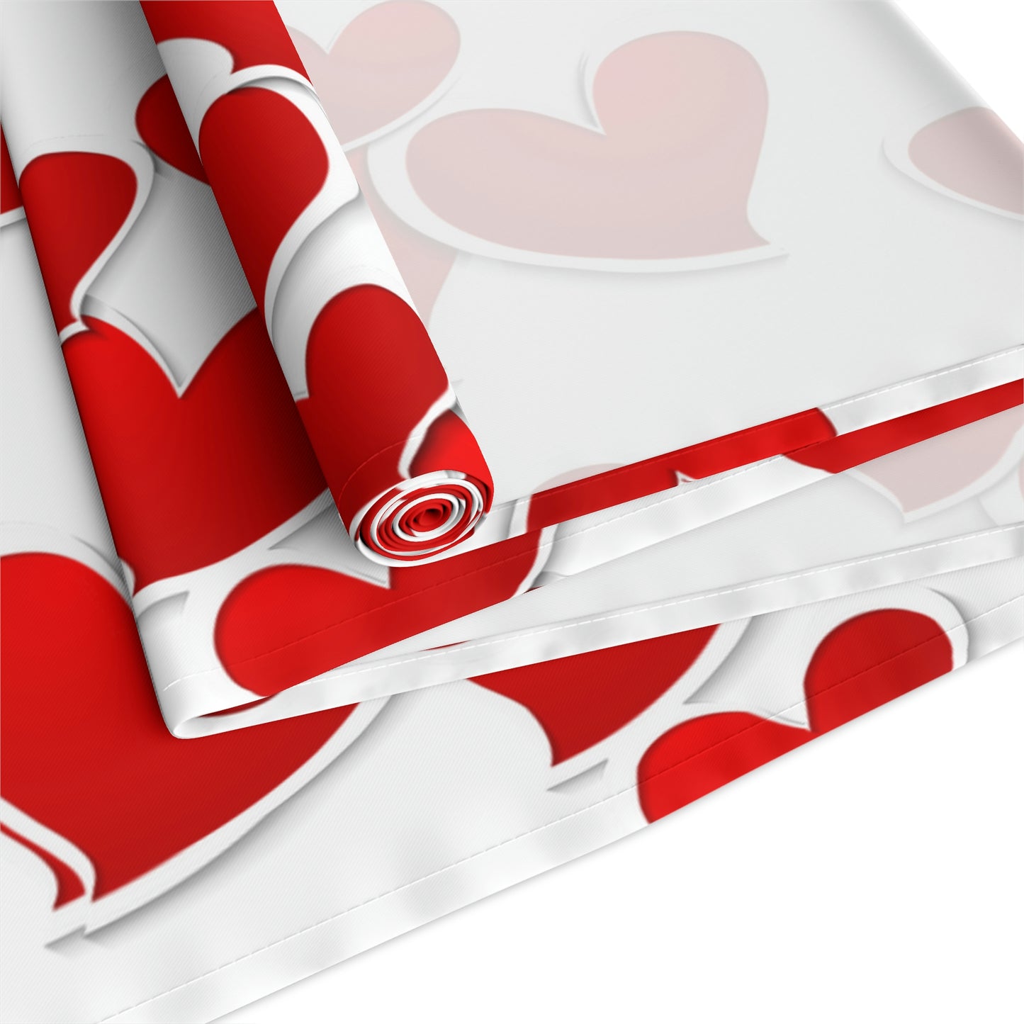 Valentine's Day Table Runner / Heart Print Table Decor / Red Heart Table Runner / Valentine's Day Gifts / Red Heart Decor
