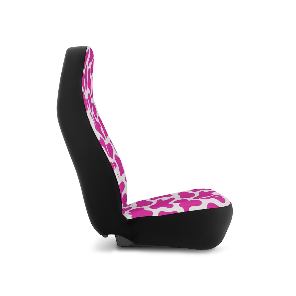 Cow Print Car Seat Covers / Pink Cow Print Seat Covers