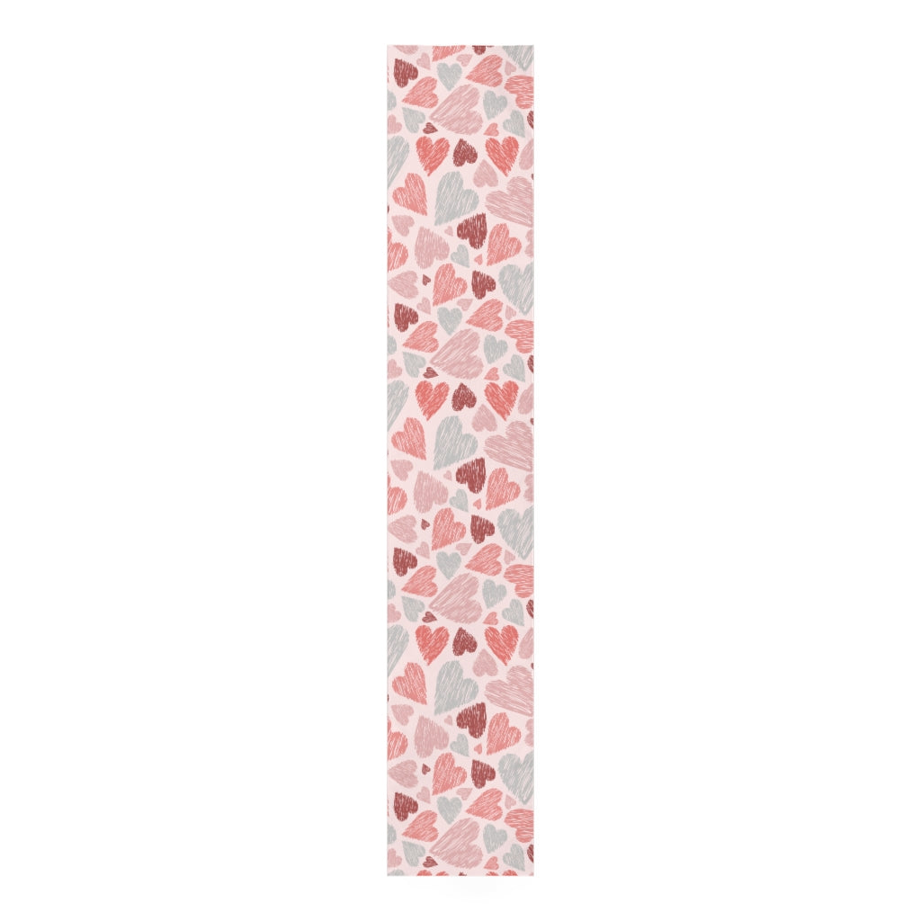 Valentines Day Table Runner / Pink Heart Table Runner