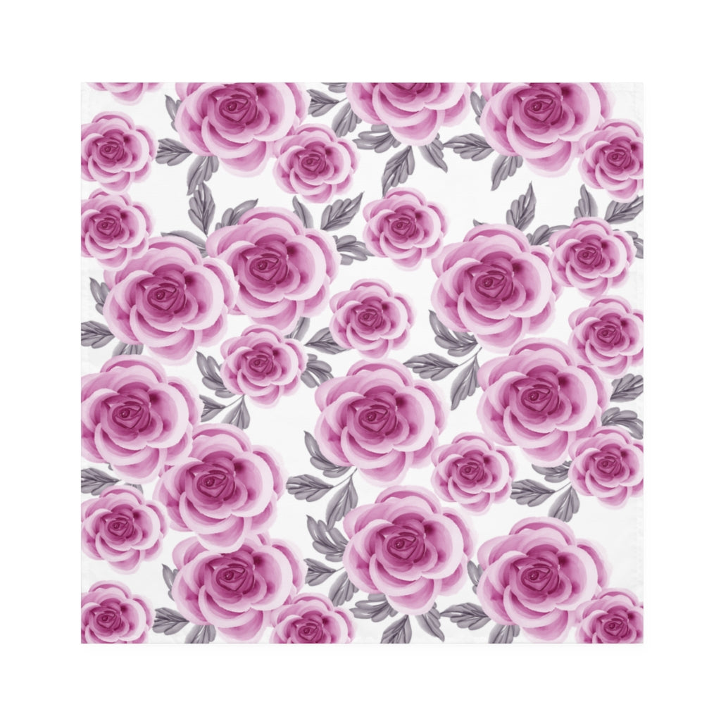 Pink Rose Napkins / Set of 4 Cloth Dinner Napkins