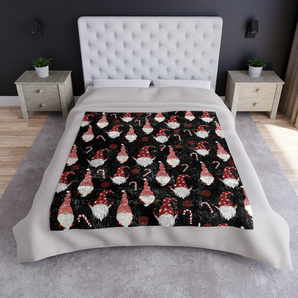 Christmas Blanket / Christmas Gnome Decor / Gnome Blanket