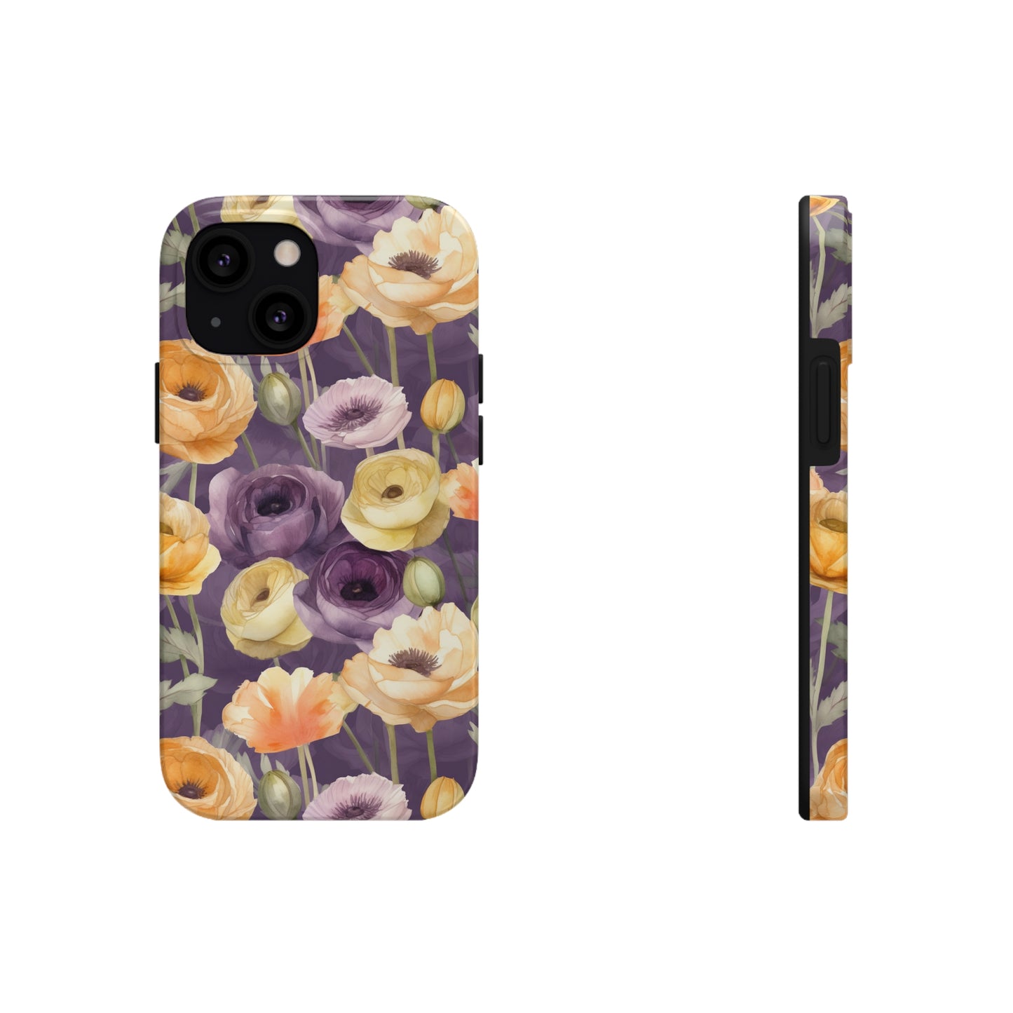 Purple Floral Iphone Case / Girl's Flower Iphone Case