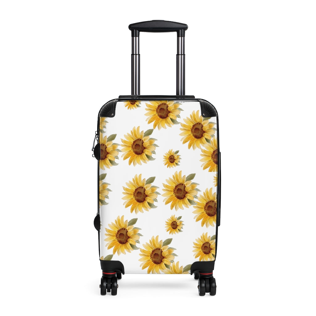 Sunflower Suitcase / Sunflower Luggage / Custom Suitcase