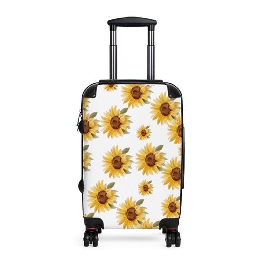 Sunflower Suitcase / Sunflower Luggage / Custom Suitcase