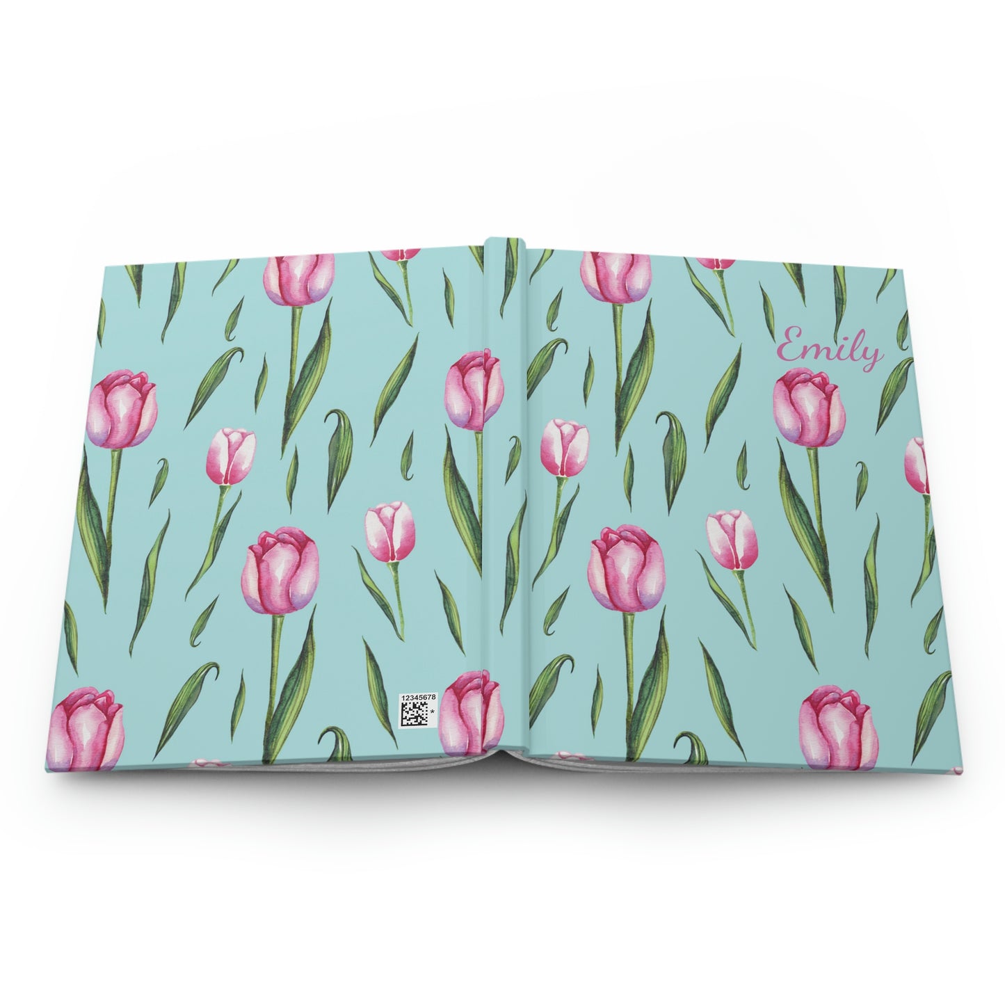Personalized Spring Tulip Hard Covered Journal