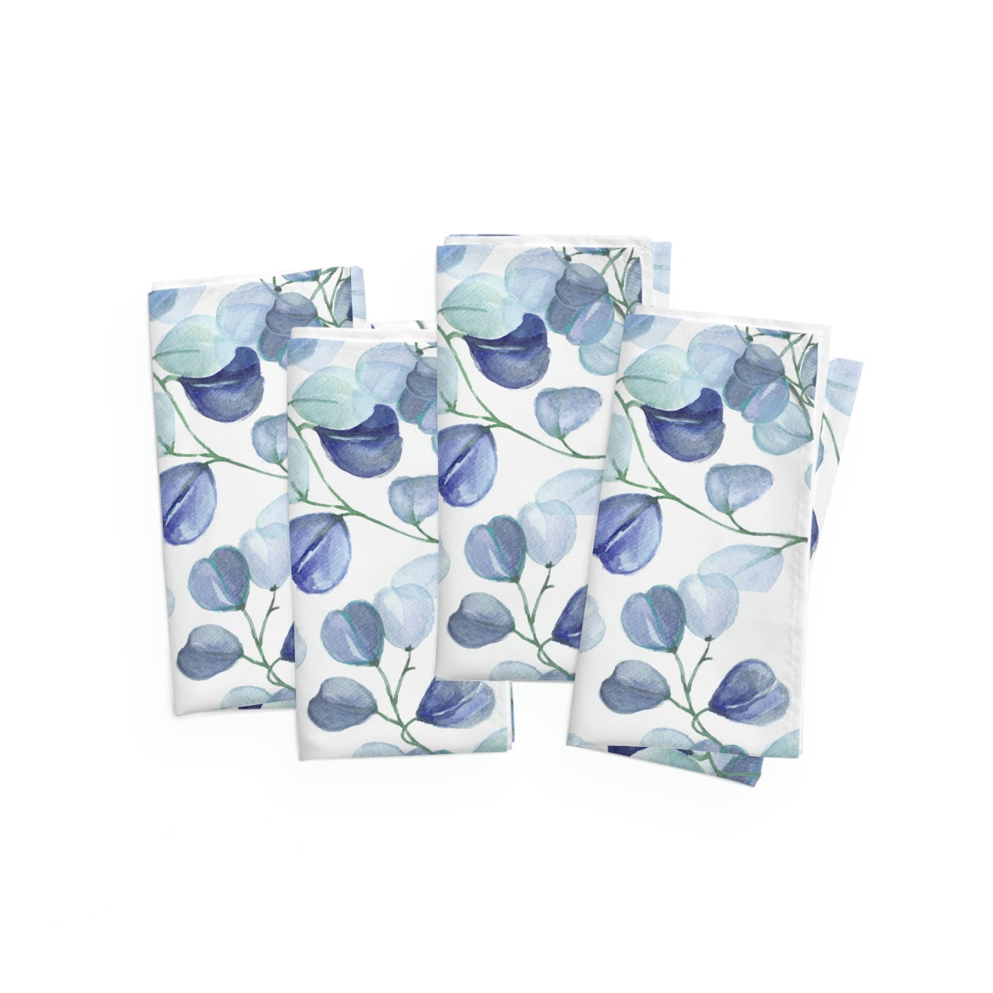 Blue Leaf Napkins / Blue Table Decor / Leaf Decor