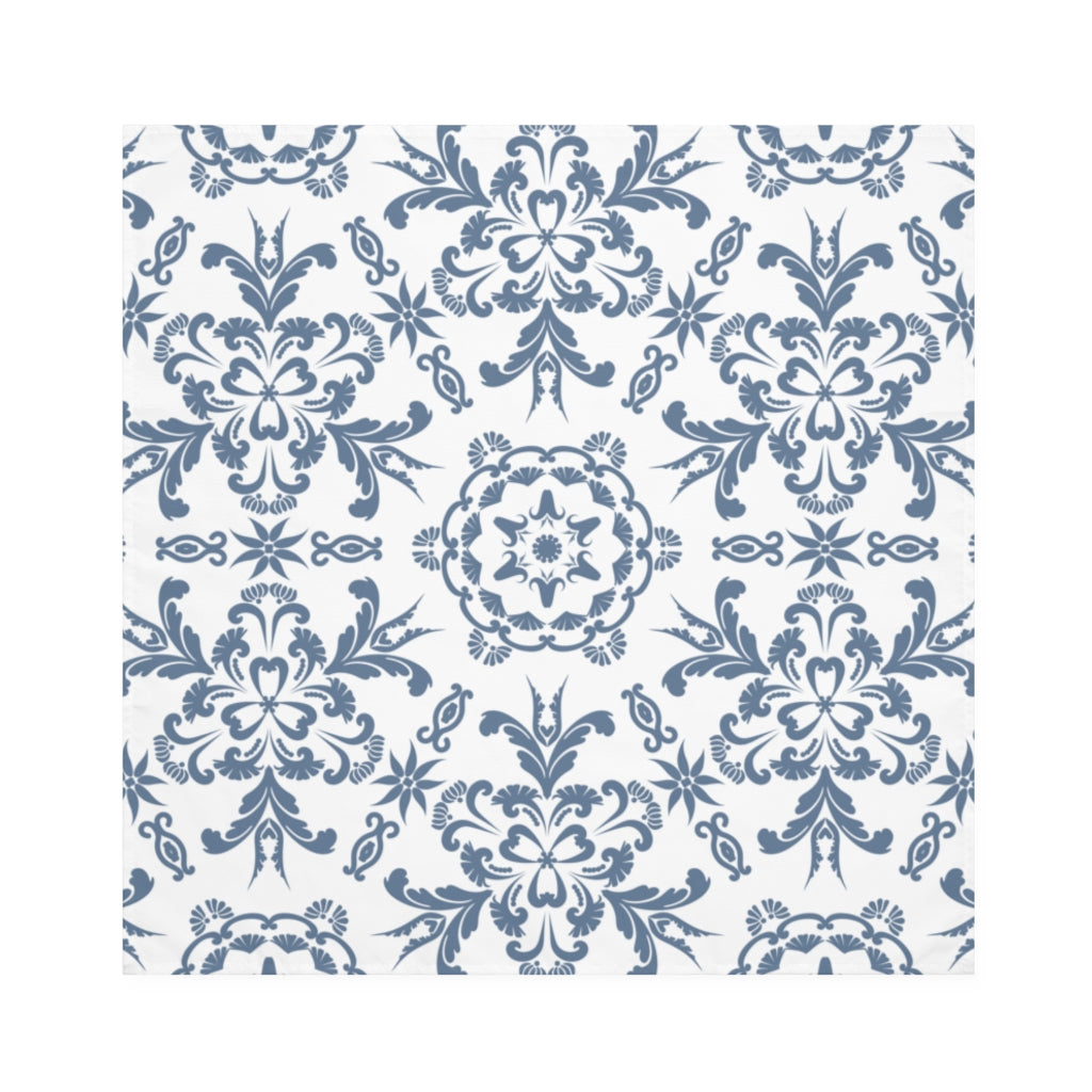 blue victorian style dinner napkins