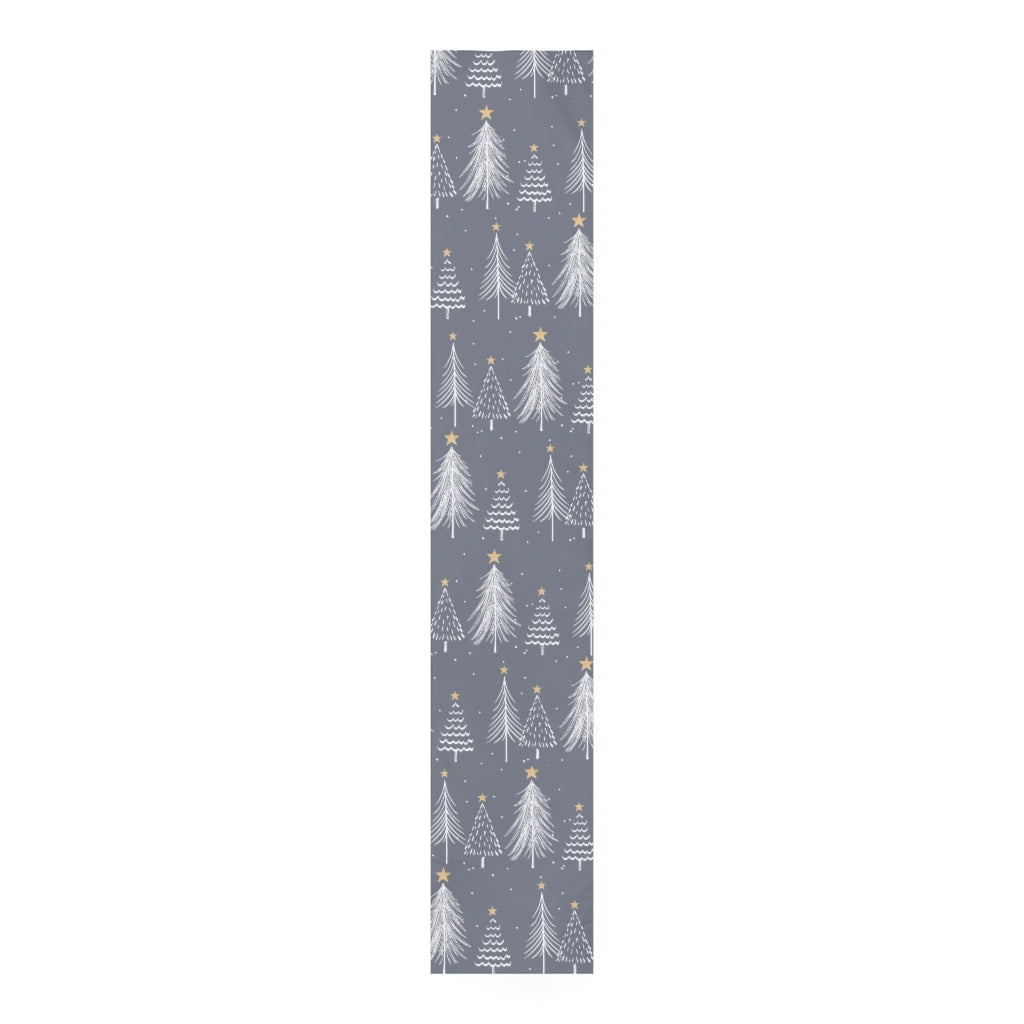Christmas Table Runner / Christmas Tree Decor / Grey Table Runner