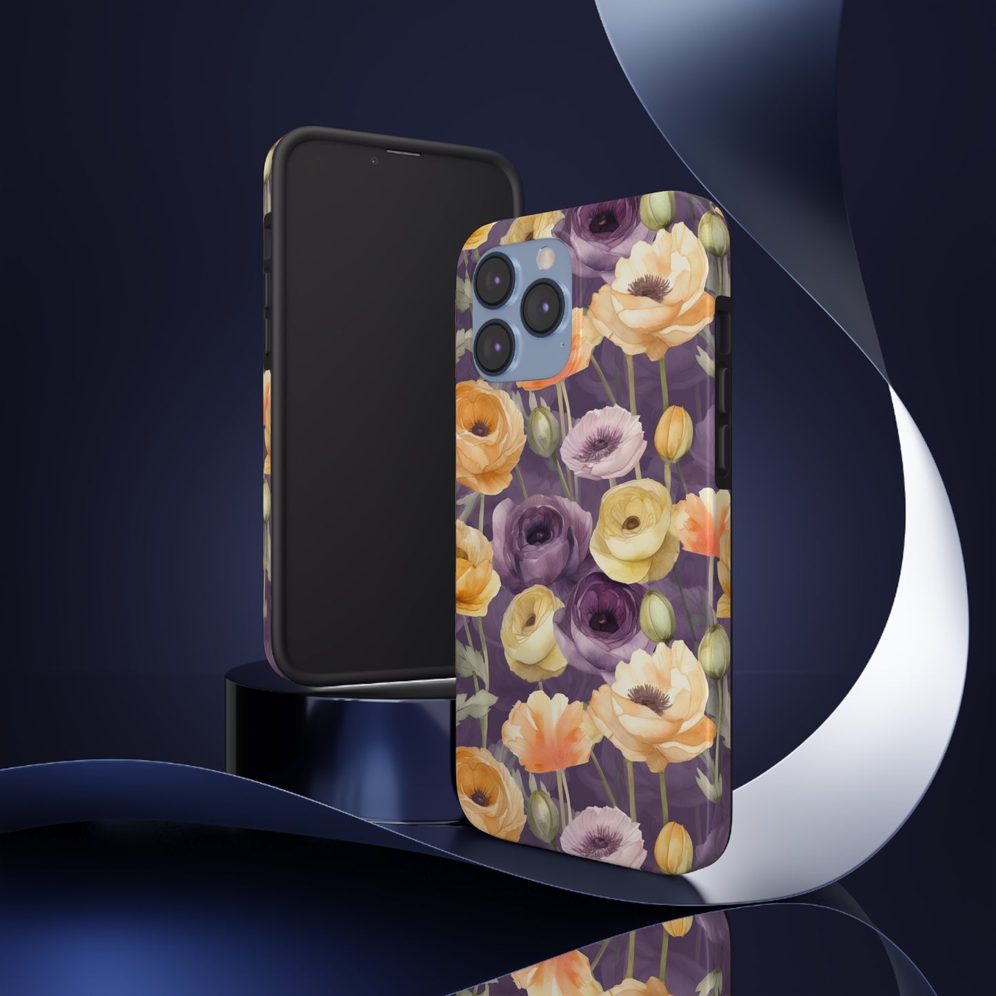 Purple Floral Iphone Case / Girl's Flower Iphone Case