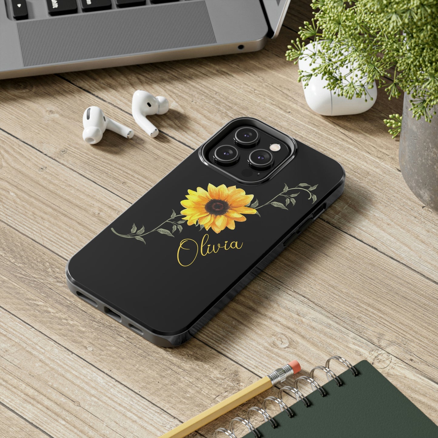 Sunflower IPhone Case / Personalized Girl's Phone Case
