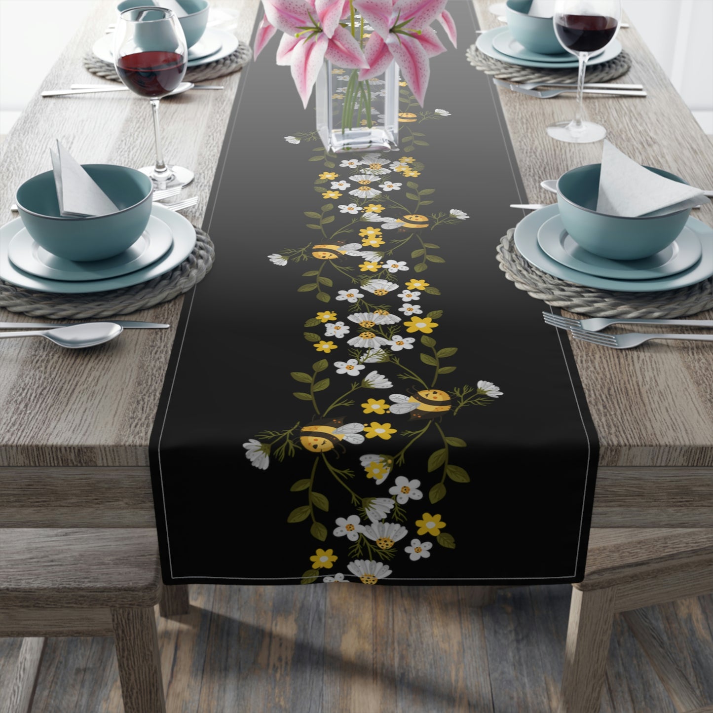 Honey Bee Table Runner / Summer Table Runner