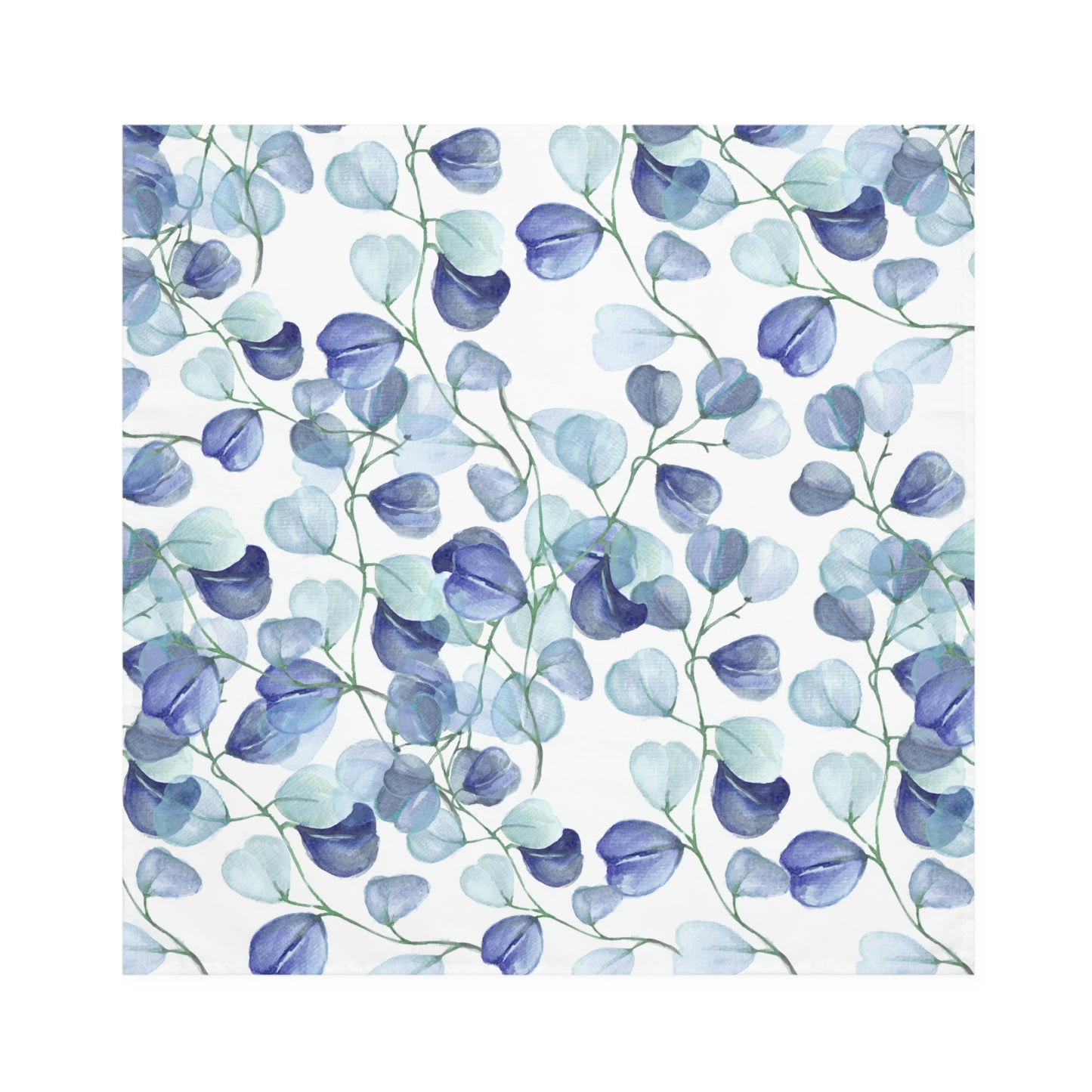 Blue Leaf Napkins / Set of 2 Cloth Napkins