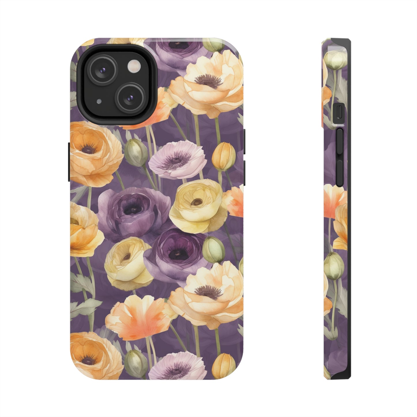Purple Floral Iphone Case / Girl's Flower Iphone Case