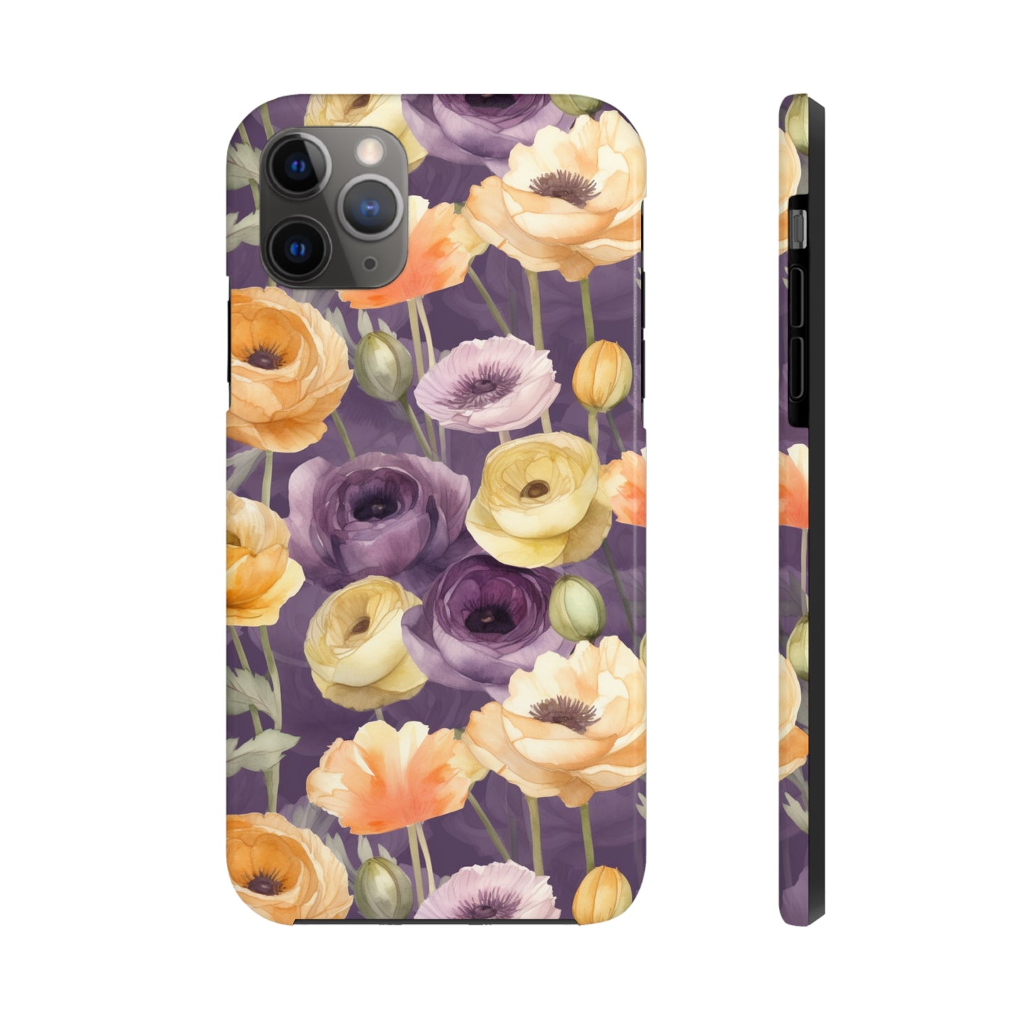 Purple Floral Iphone Case / Girl's Flower Iphone Case