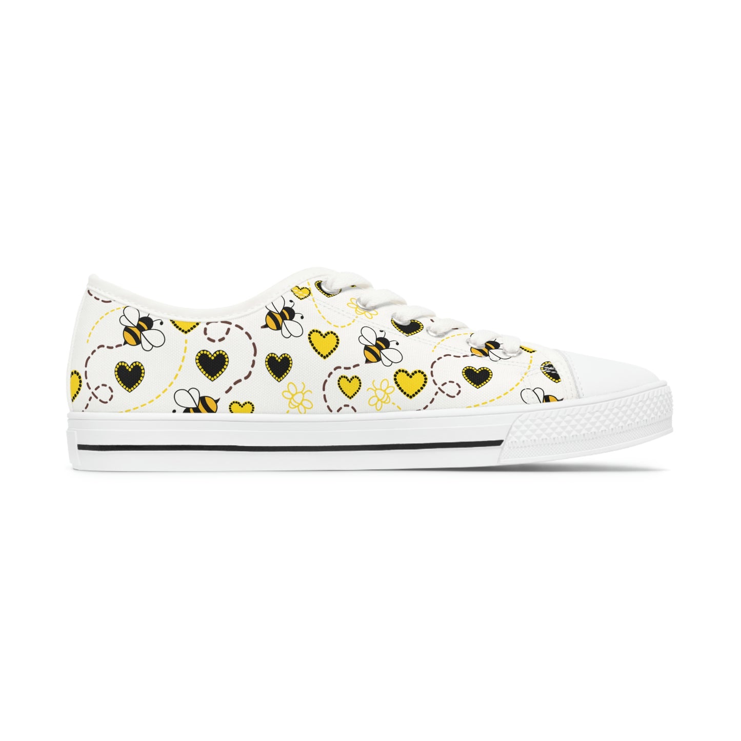 Women's Low Top Sneakers . / Custom Honey Bee Print