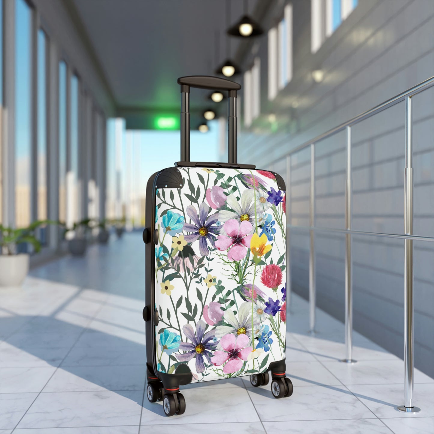Wildflower Print Luggage / Women's Wheeled Hard Shell Suitcase