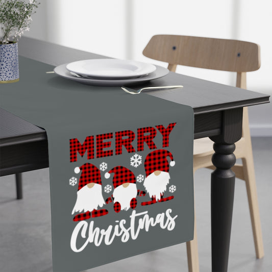 Christmas Table Runner / Christmas Buffalo Plaid Gnome Decor