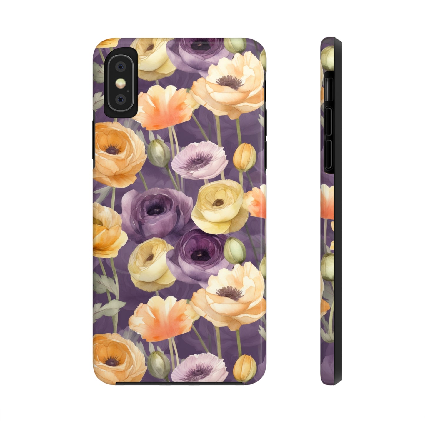 Purple Floral Iphone Case / Girl's Flower Iphone Case