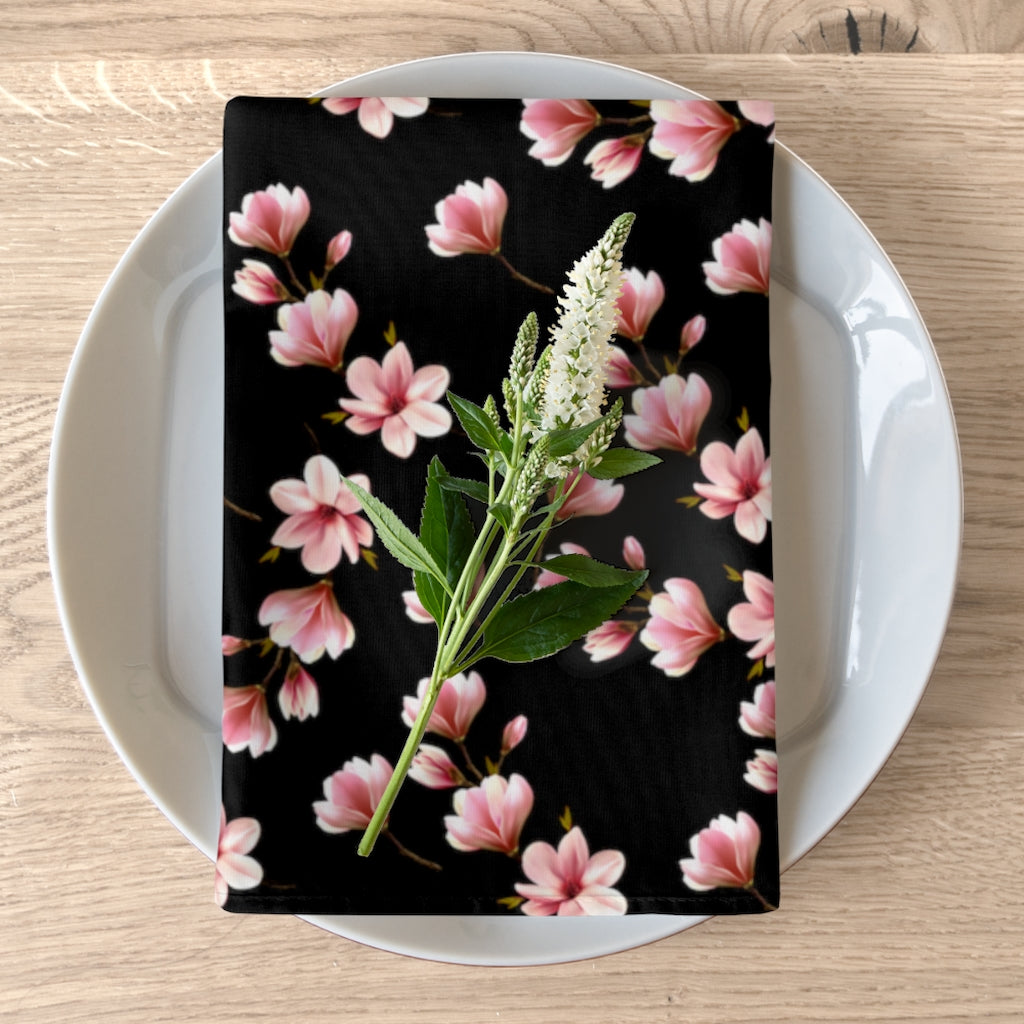 Floral Dinner Napkins / Magnolia Cloth Napkins