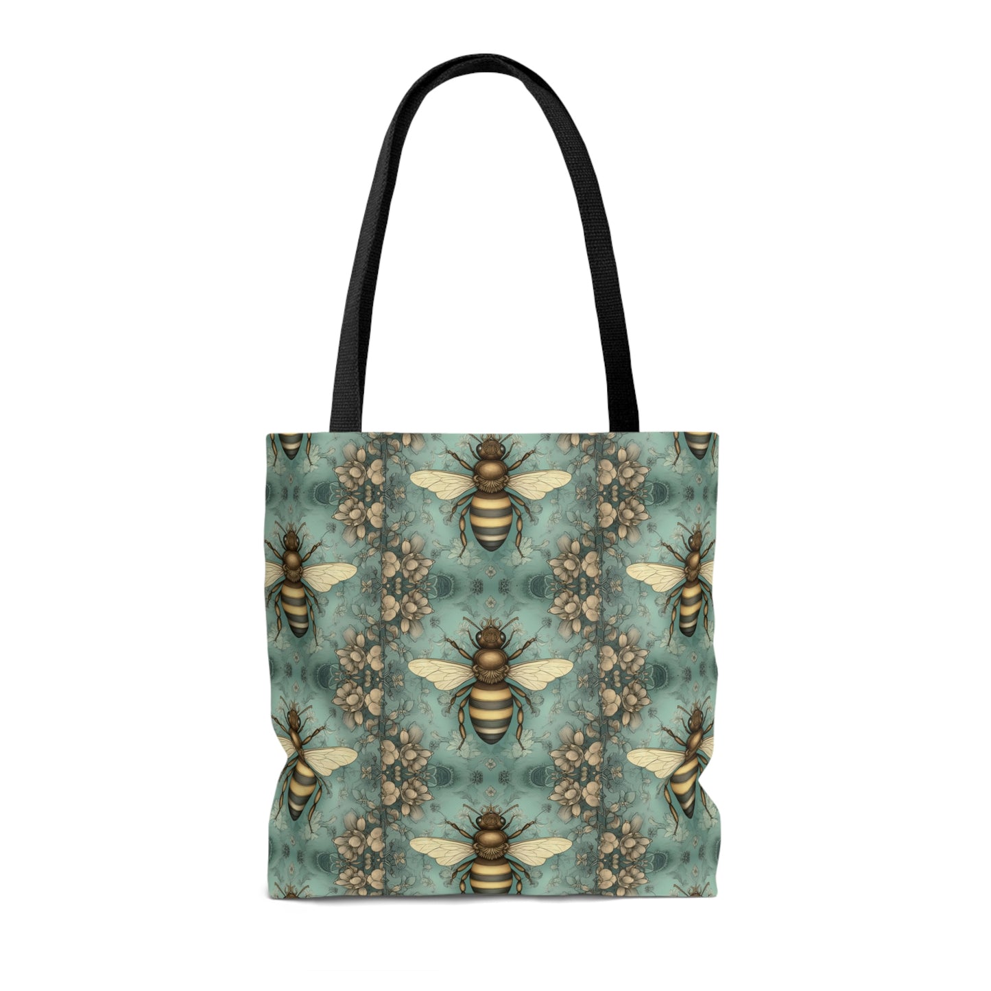 Teal Honey Bee Tote Bag