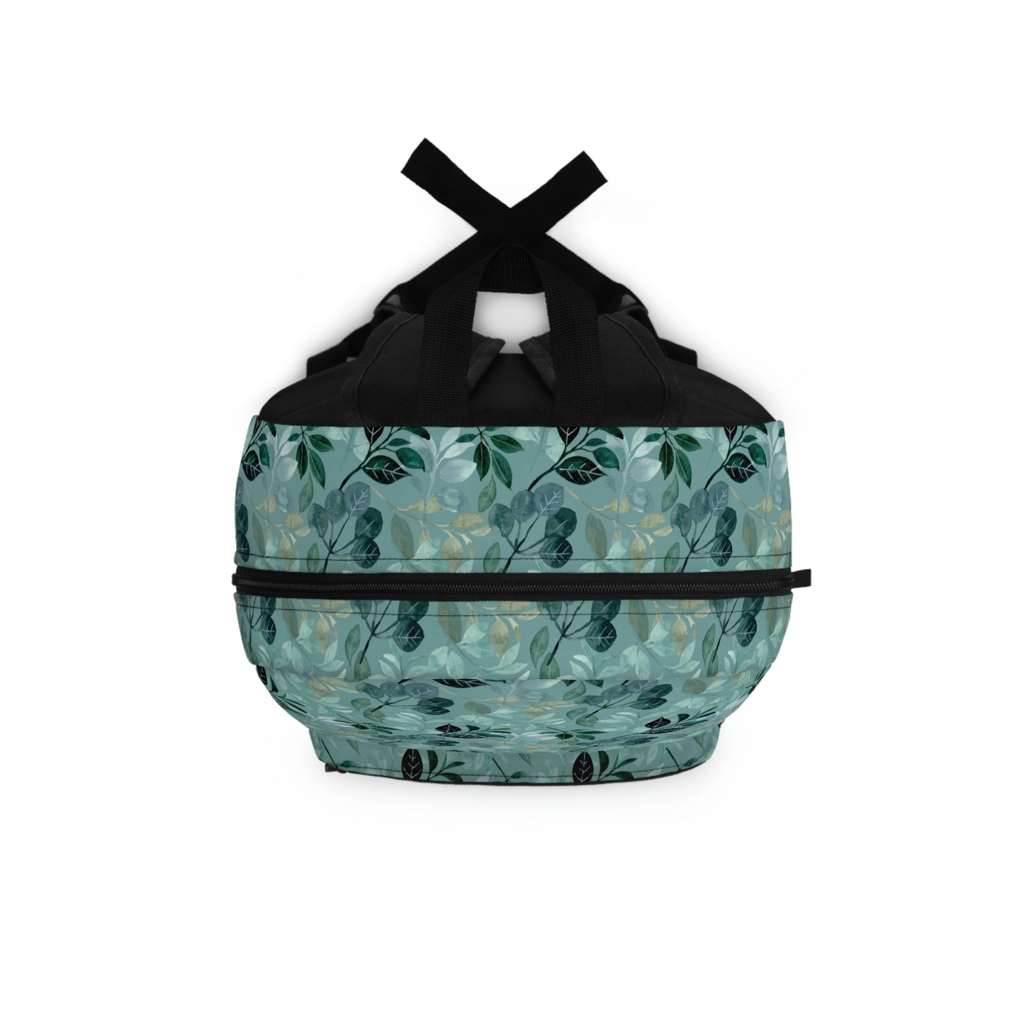 Teal Backpack / Leaf Print Backpack / Carry On Bag