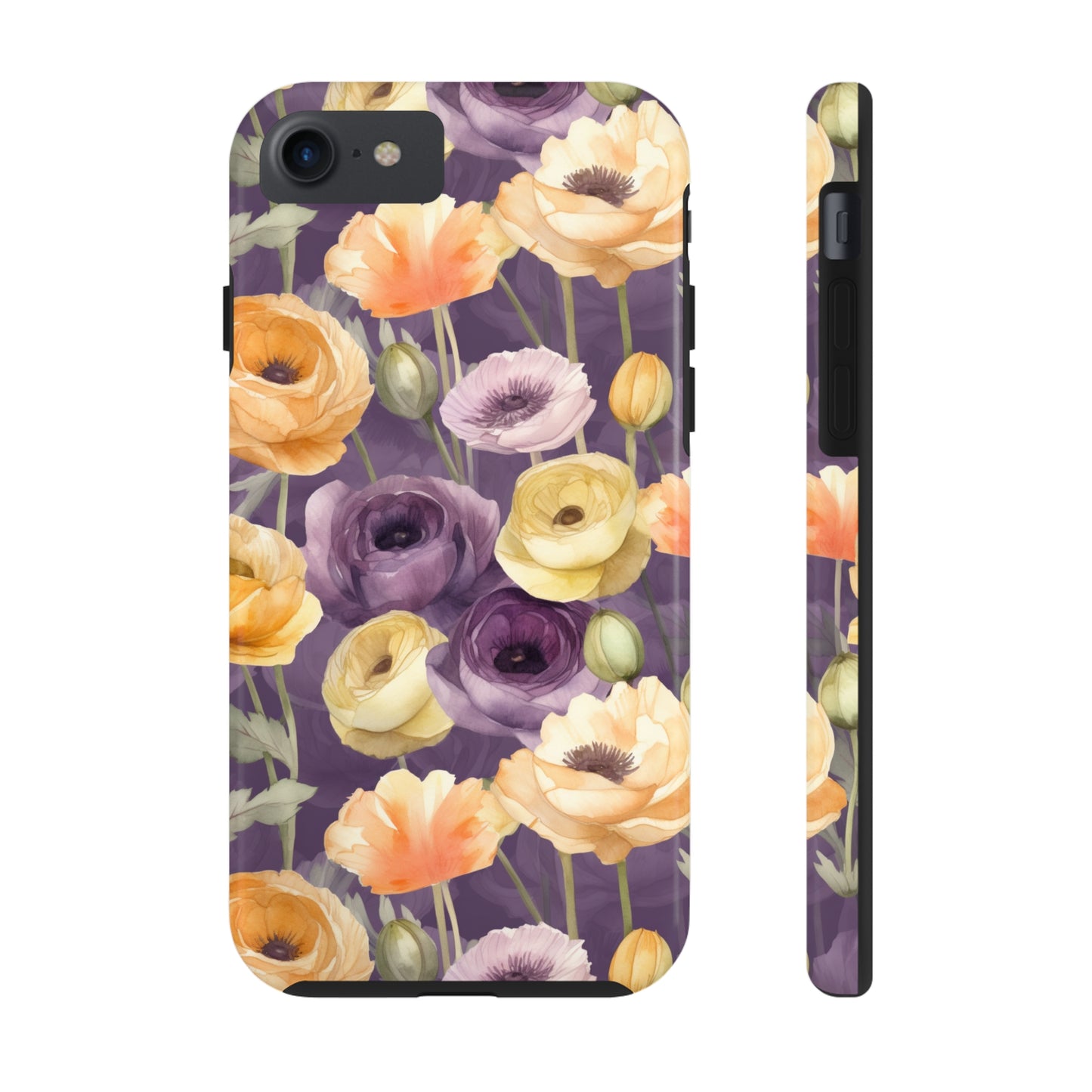 Purple Floral Iphone Case / Girl's Flower Iphone Case