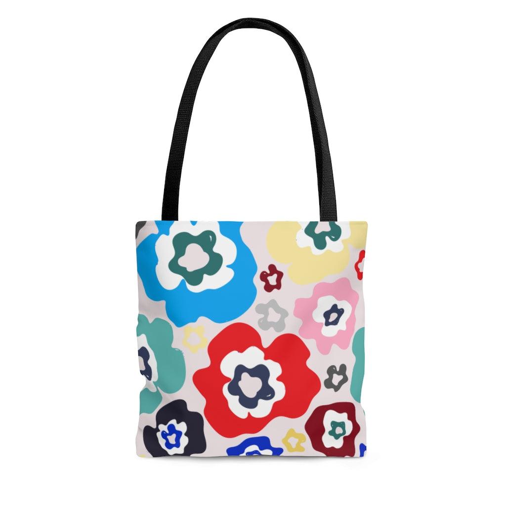 farmhouse flower tote bag