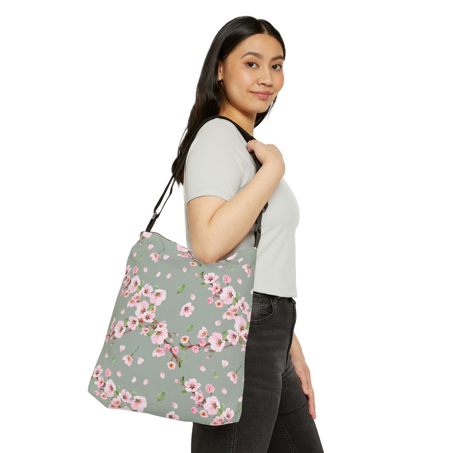 Women's Cherry Blossom Crossbody Tote Bag