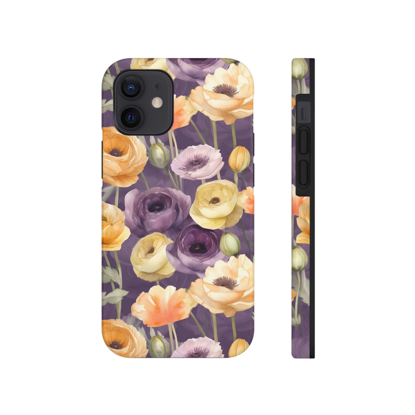 Purple Floral Iphone Case / Girl's Flower Iphone Case