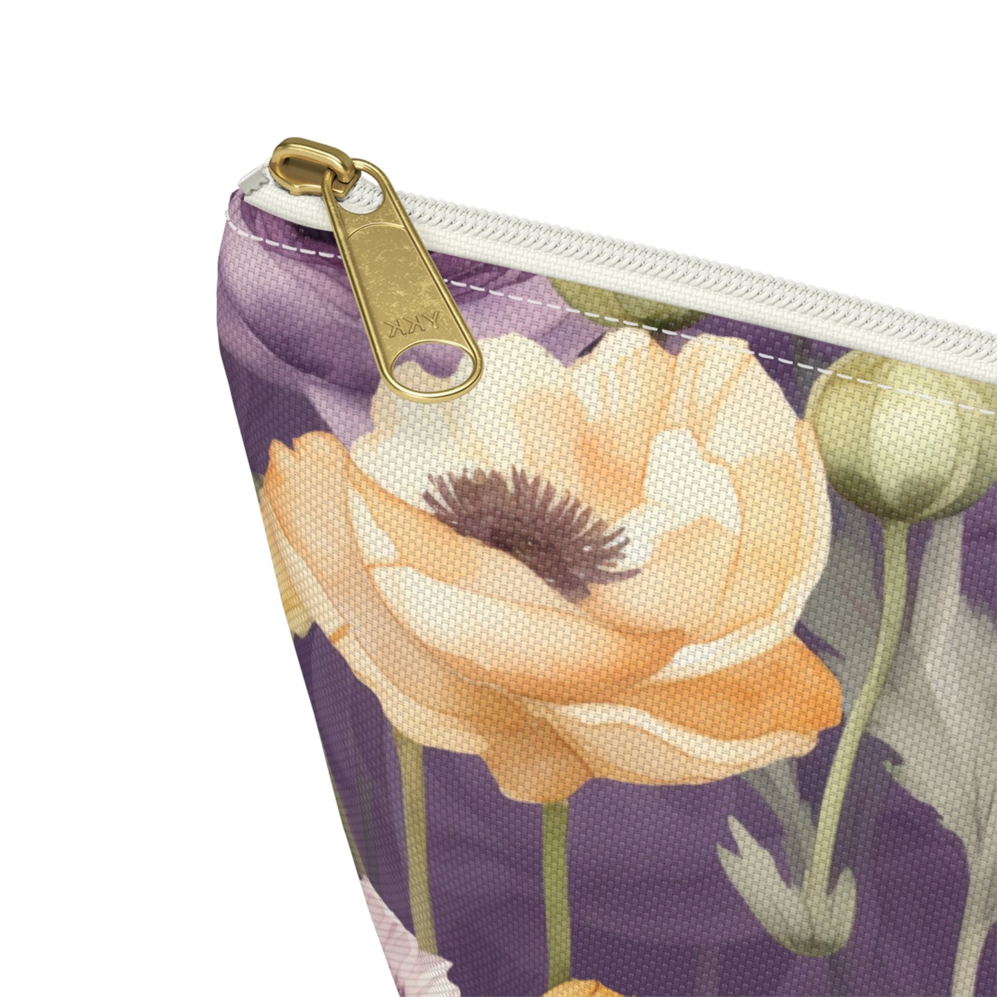 Floral Makeup Bag / Purple Cosmetic Bag
