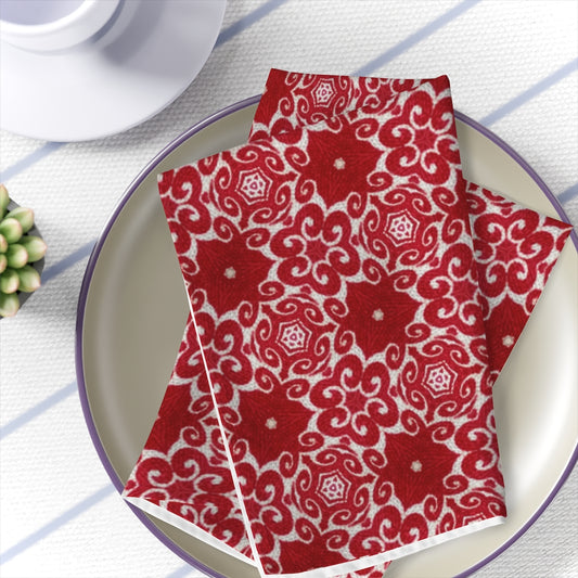 xmas red cloth dinner napkins